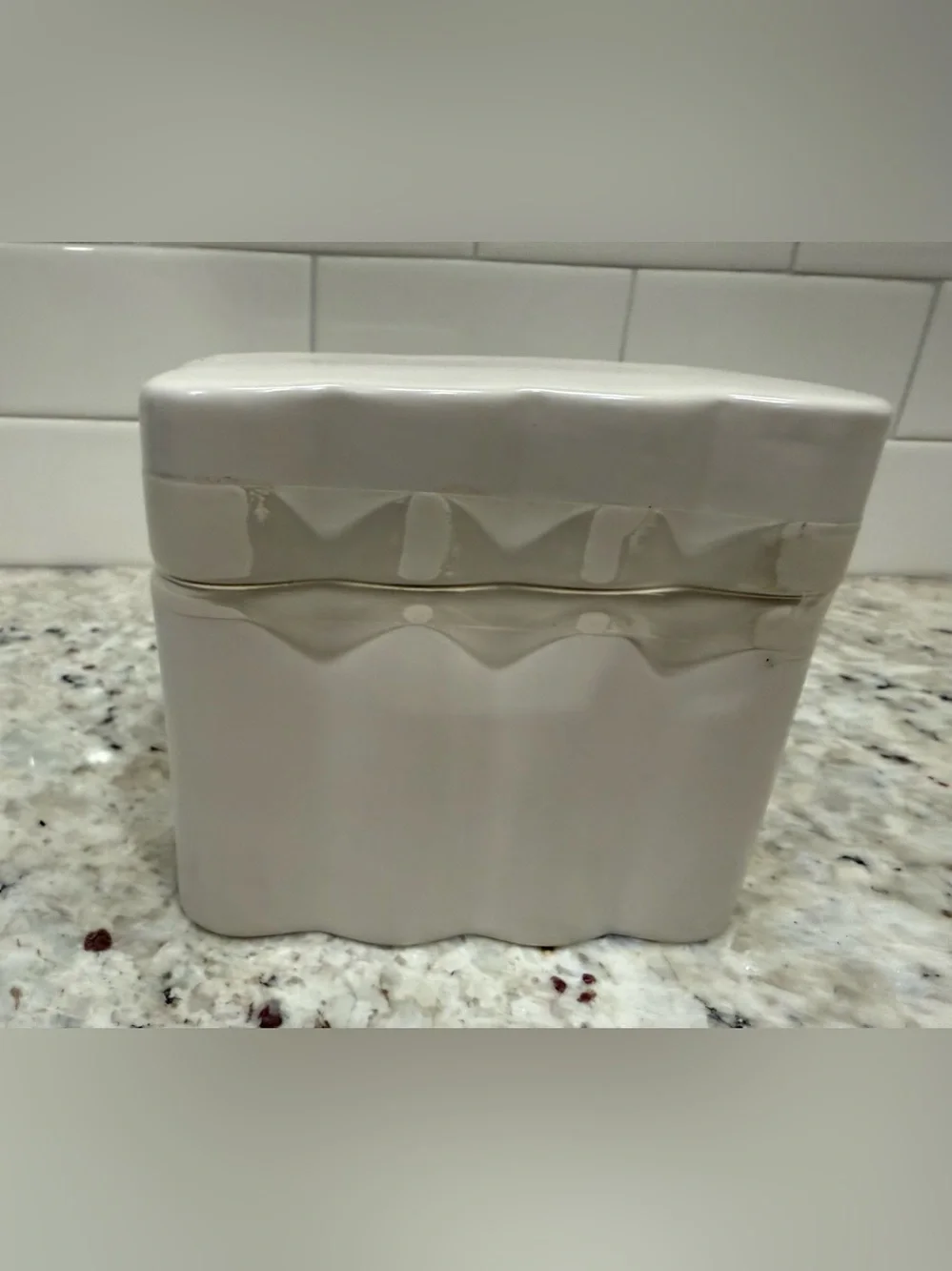 Ceramic White Ceramic Lidded Box by Room Essentials 4 1/2” H x 5 1/4” W (Sealed)